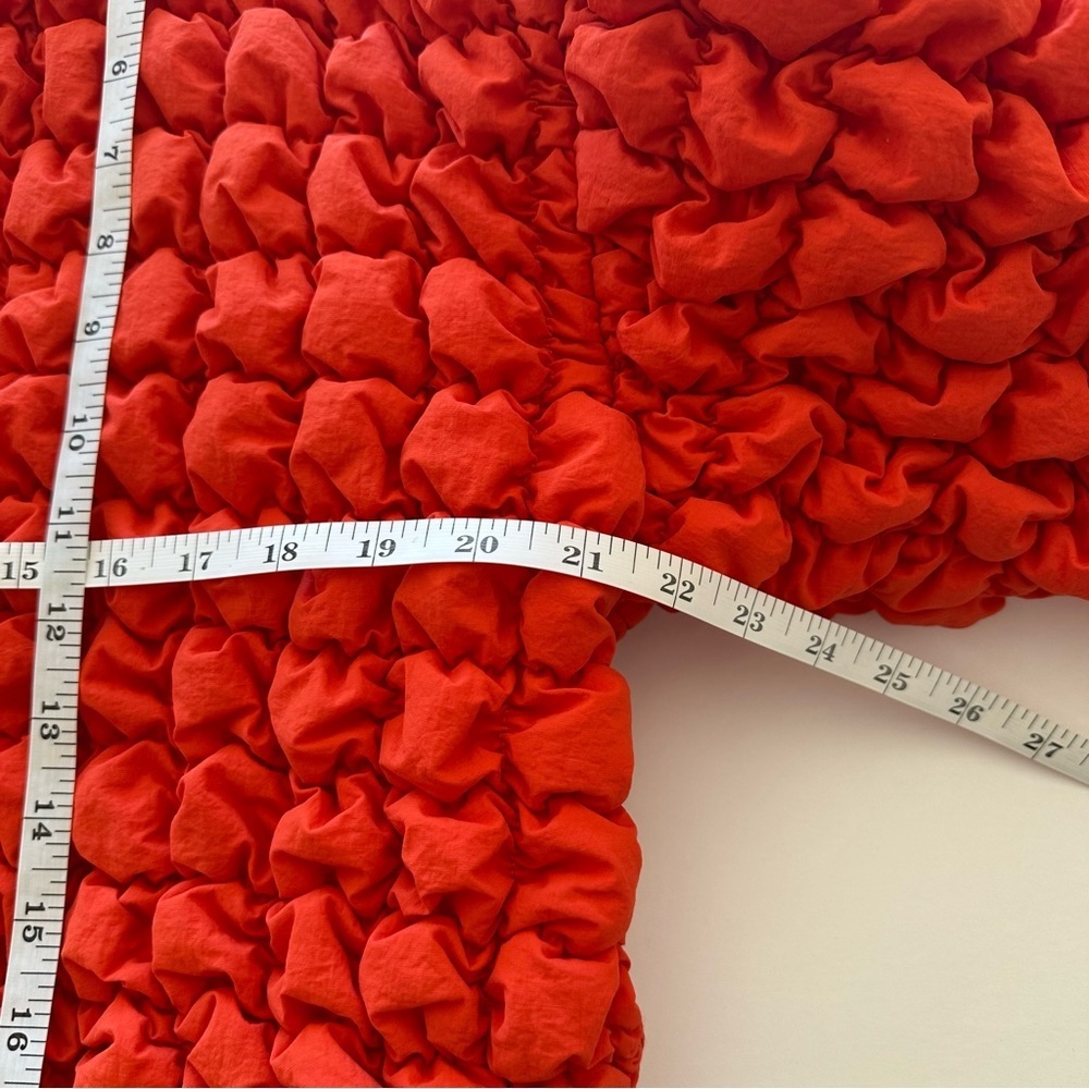 Urban Outfitters UO Bao Bubble Bomber Jacket Size Medium Orange - Picture 9 of 14